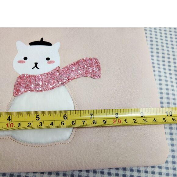 LC Lauren Condrad Peach French Kitty Wristlet  Pouch Make Up Bag NWT - Picture 5 of 15